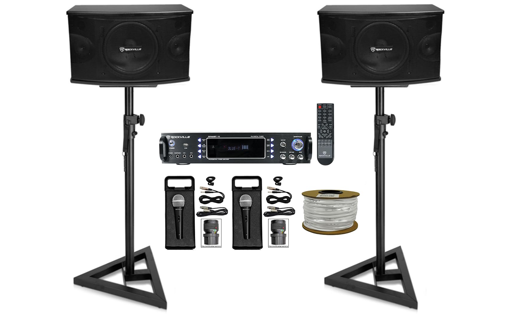 Amazon.com: Rockville KPS10 Bundle: Pair 10-in 3-Way Karaoke